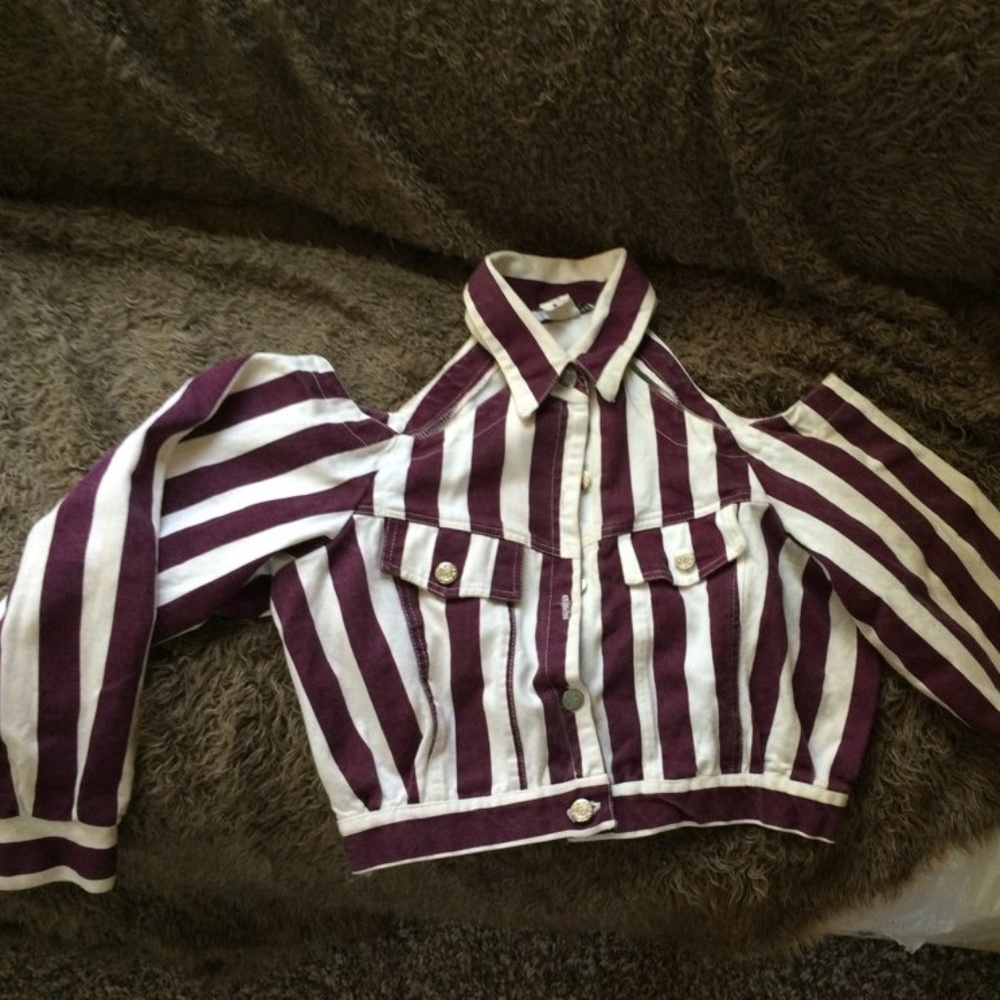 Vintage Sharnel U.S.A Shoulderless Jean Jacket